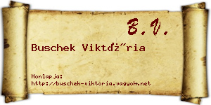 Buschek Viktória névjegykártya